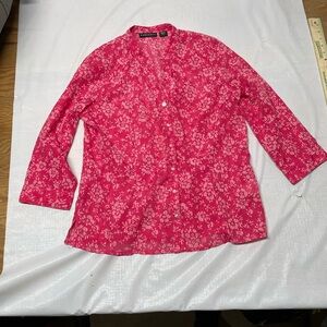 Prophecy Fuchsia Printed Button-Down Shirt